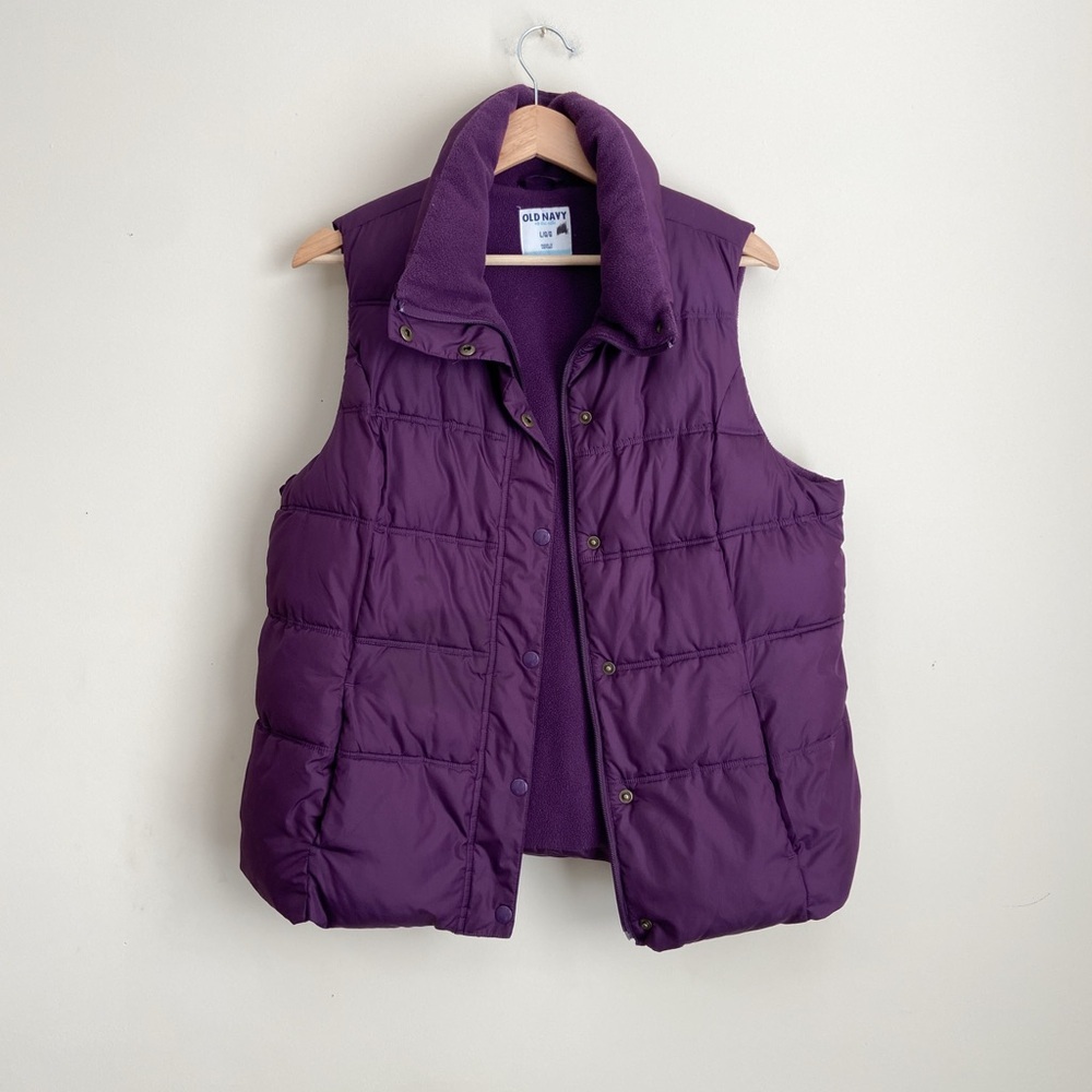 Old Navy Women's Deep Purple Quilted Vest